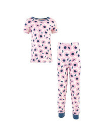 Big Girls Organic Cotton Tight-Fit Pajama Set, Blossoms купить онлайн