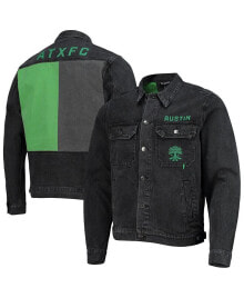 Men's Black Austin FC Denim Button-Up Jacket