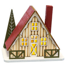 Christmas bauble Multicolour Wood House 14 x 9 x 14 cm