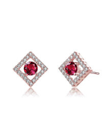 Купить серьги Rachel Glauber: Stylish Colored Cubic Zirconia Halo Stud Earrings