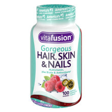 Минералы и микроэлементы Vitafusion Gorgeous Hair Skin & Nails Multivitamin Мультивитаминый комплекс с биотином и антиоксидантами для волос, ногтей и кожи  100 мармеладок с малиновым вкусом