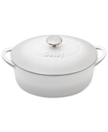 Natural Canvas Cast Iron 4.5 Qt. Oval Covered Casserole