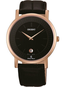 Мужские наручные часы с ремешком Мужские наручные часы с черным кожаным ремешком Orient FGW0100BB0 Klassik Herren 38mm 5ATM
