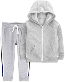 Baby 2-Piece Zip-Up Fleece Hoodie & Pants Set