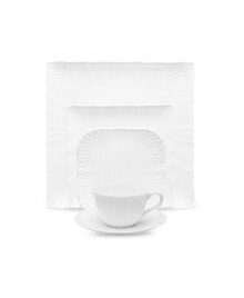 Cher Blanc 5 Piece Square Place Setting