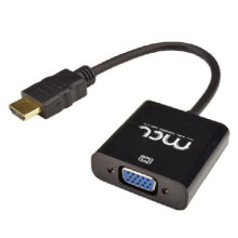 MCL Samar MCL CG-287C - HDMI Type A (Standard) - VGA (D-Sub) + 3.5mm - Male - Female - 1600 x 1200 pixels - Black