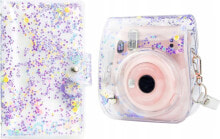 Купить сумки, кейсы, чехлы для фототехники LoveInstant: Pokrowiec LoveInstant Etui Case Do Fuji Fujifilm Instax Mini 11 + Album / Cekiny Fioletowy