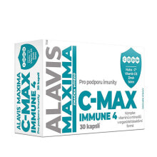 Витамины и БАДы от простуды и гриппа Alavis C-Max Immune-4 Витаминно-минеральный комплекс для укрепления иммунитета с витаминами С, D, цинк и селеном 40 капсул