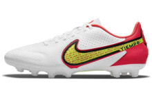 Nike Tiempo Legend 9 Academy HG 防滑耐磨 硬场地足球鞋 白黄红 / Кроссовки Nike Tiempo Legend 9 Academy HG DB0626-176