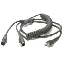 Компьютерные кабели и коннекторы Zebra KBW Wedge PS/2 9ft Power Port кабель PS/2 2,7 m Серый CBA-K02-C09PAR