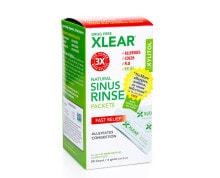 Витамины и БАДы от простуды и гриппа Xlear Natural Sinus Rinse Раствор с ксилитом для полоскания носа 50 пакетиков