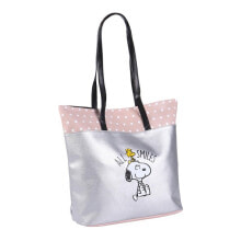 Шоппер Женская сумка шоппер серебристая Snoopy