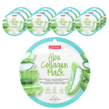 Купить корейские маски для лица Purederm: Aloe Collagen Beauty Mask, 12 Sheets, 0.63 oz (18 g) Each