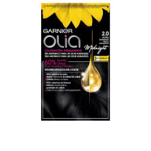 Garnier Olia Permanent Coloration Hair Color No. 2.0 Black Diamond  Перманентная крем-краска для волос на масляной основе, оттенок черный алмаз