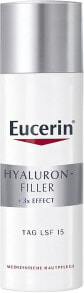 Tagescreme mit Hyaluronsäure und Saponin für normale- und Mischhaut SPF15 - Eucerin Hyaluron-Filler 3x Day Cream SPF 15