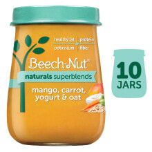 Детское пюре детское пюре Beech-Nut 10 шт, Манго, морковь, йогурт и овес, от 8 месяцев и выше