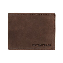 Мужское портмоне кожаное коричневое горизонтальное без застежки Tom Tailor Mens wallet 25308 29