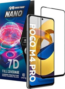 Crong Crong 7D Nano Flexible Glass - Niepękające szkło hybrydowe 9H na cały ekran POCO M4 Pro 5G