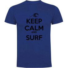 KRUSKIS Keep Calm and Surf Short Sleeve T-shirt Short Sleeve T-Shirt