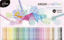 Цветные карандаши для рисования для детей derform Kredki trójkątne pastelowe 36 kolorów KIDEA