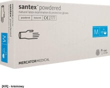 R.E.I.S. RMM-SANTEXFT - Rękawice lateksowe diagnostyczne, santex powdered (FINGERTIP TEXTURED) XS