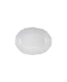 VIETRI incanto Stone White Lace Small Oval Bowl
