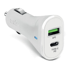 Автомобильные зарядные устройства и адаптеры для мобильных телефонов SBS Car Charger 12/24V 1x Type C PD+ USB 2.1 A white