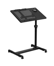 EMMA+OLIVER adjustable Height Steel Mobile Computer Desk