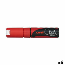 Liquid chalk marker Uni-Ball PWE-8K Red (6 Pieces) (6 Units)