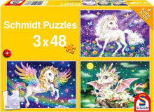 Детские развивающие пазлы schmidt Spiele Puzzle 3x48 Mityczne stworzenia G3