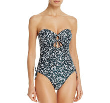 Купить женские купальники Peony: Peony 285677 Strapless Printed Cutout One-Piece Swimsuit, Size 2 US