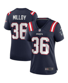 Women's Lawyer Milloy Navy New England Patriots Game Retired Player Jersey