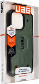 UAG Etui UAG Pathfinder MagSafe do iPhone 15 Pro Max - zielone