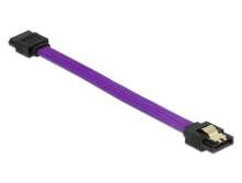 Компьютерные кабели и коннекторы deLOCK 83688 кабель SATA 0,1 m SATA 7-pin Пурпурный