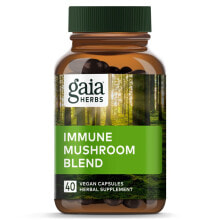 Грибы Gaia Herbs Immune Mushroom Blend Комплекс грибов для укрепления иммунитета 40 веганских капсул