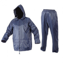 Различные средства индивидуальной защиты для строительства и ремонта lahti Pro Rain Set Jacket + Pants Dark Blue XXL (L4140105)