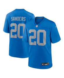 Nike men's Barry Sanders Blue Detroit Lions Alternate Game Jersey