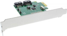 Контроллеры для компьютеров Kontroler InLine PCIe 2.0 x1 - 2x SATA 3 (76696C)