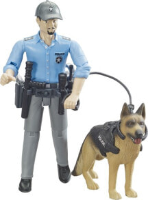 Children's play sets and figures made of wood bworld Polizist mit Hund