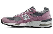 Кроссовки New Balance 991 v1 демпфирующие антискользящие мужские пурпурно-красные купить онлайн