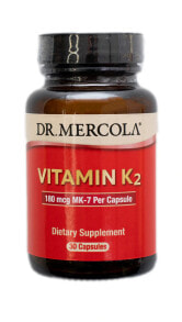 Витамин К dr. Mercola Vitamin K2 - Витамин К2 - 180 мкг - 30 капсул