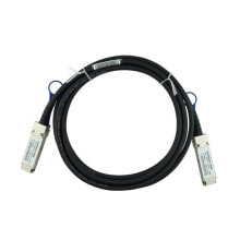 BlueOptics 100G-QSFP-QSFP-P-0101-RU-BL - 1 m - QSFP28 - QSFP28 - Male/Male - Black - Silver - 100 Gbit/s