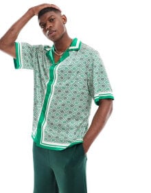 Купить мужские рубашки The Couture Club: The Couture Club emblem print shirt in green