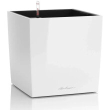 Blumentopf - LEC - Cube Premium 50 - glnzend wei - witterungs- und UV-bestndig