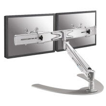 Кронштейны и стойки для телевизоров и аудиотехники newstar FPMA-D940DD подставка / крепление для мониторов 61 cm (24") Отдельностоящий Серебряный