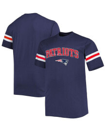 Купить мужские футболки и майки Profile: Men's Navy New England Patriots Big and Tall Arm Stripe T-shirt