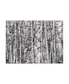 Trademark Global roderick Stevens Winter Aspens Birch Canvas Art - 15.5