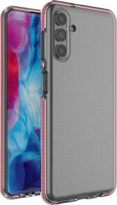 Hurtel Spring Case pokrowiec żelowe etui z kolorową ramką do Samsung Galaxy A13 5G jasnoróżowy