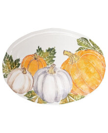 VIETRI pumpkins Large Oval Platter w/ Assorted Pumpkins