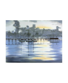 Trademark Global patrick Sullivan Peaceful Morning Pier Canvas Art - 19.5
